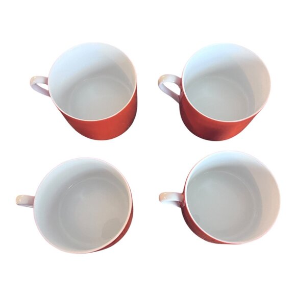 Vintage Lot of 4 Coffee, Tea Cups Rondelet Terra Cotta by FITZ & FLOYD 2 1/8" T - Picture 5 of 7